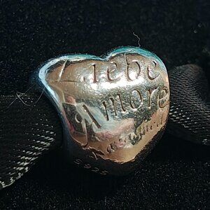 Authentic Pandora Retired Language of Love Heart Charm 791111
